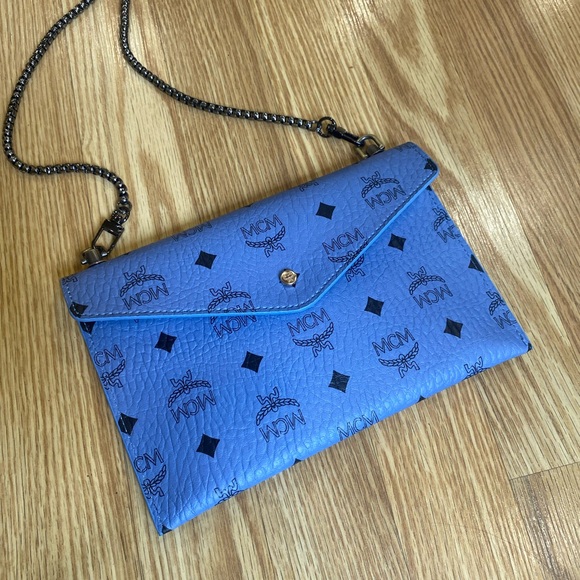 MCM Handbags - MCM powder blue beauty bag converted into a crossbody bag